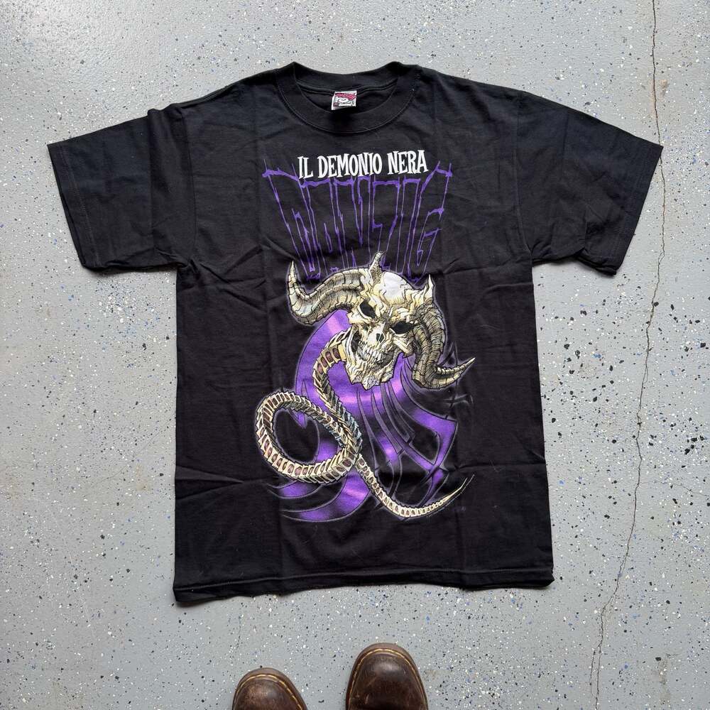 Vintage 2005 Danzig Il Demonio Nera Blackest Of The Black Tour T-Shirt Size M